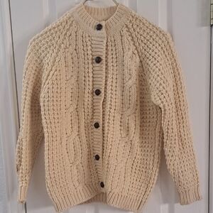 Cozy Cream Cable Knit Cardigan